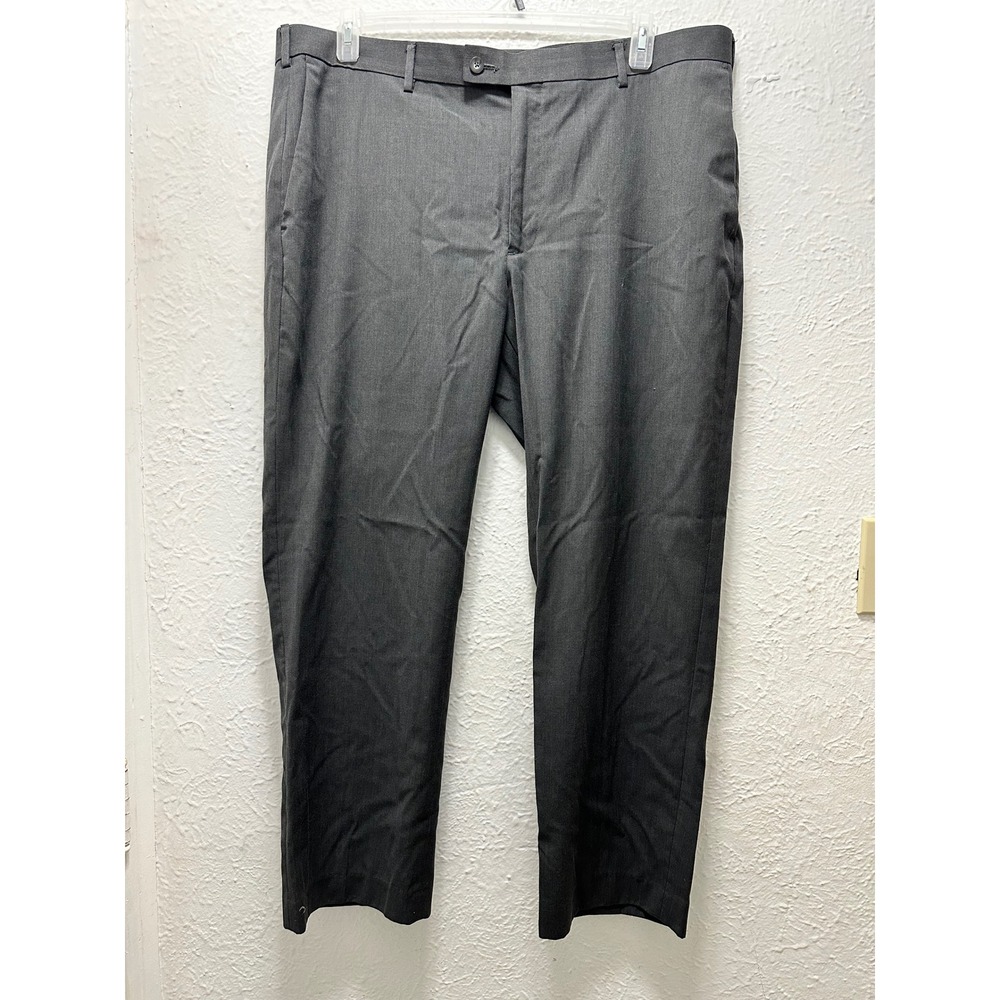 Men's Classic Fit Dress Pants Dark Gray Perry Elis Portfolio